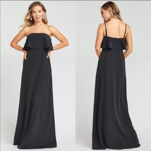 Show Me Your Mumu Monaco Black Floor Length Gown